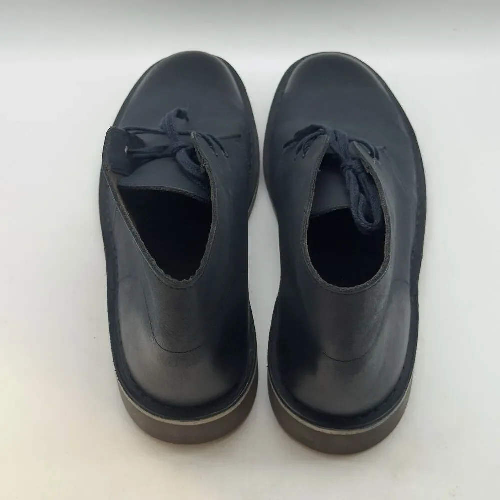 Clarks Bushacre 2 Chukka Boot 15522 Men 10.5M Navy Leather Lace Up Ankle Desert